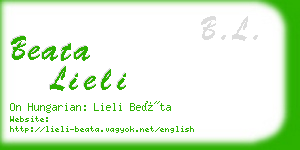 beata lieli business card